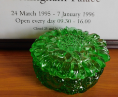 Vintage green glass box