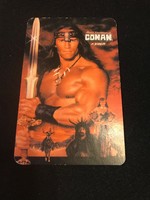Kártyanaptár Arnold Schwarzenegger CONAN a Barbár. 1989.Moziüzemi vállalat.