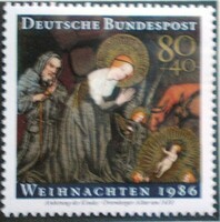 N1303 / Germany 1986 Christmas stamp postal clear