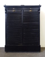 0X910 antique black cosmos filing cabinet with shutters