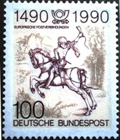 N1445 / Germany 1990 the European postal communication 500 years stamp postal officer