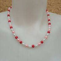 Fashion necklace - colorful mixed wax beads