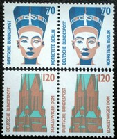 N1374-5wc2 / Germany 1988 sightseeing stamp set in a horizontal pair