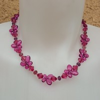 Fashion necklace - butterfly with pearls