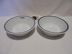 Two Lowland porcelain deep plates - together - one with the inscription 