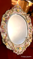 Baroque porcelain mirror