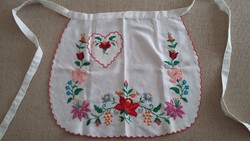 Old embroidered apron, 2 pieces together