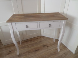 Vintage shabby style console table table with 2 drawers