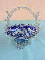 Lux glass blue glass basket