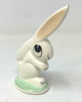 Very cute, rare, flat-bodied porcelain Easter bunny, rabbit