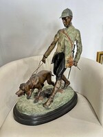 Bronze statue of a hunter