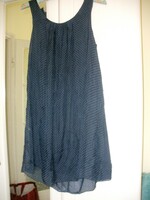 Silk - dark blue dress with silk content, airy