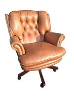 A809 original English chesterfield president leather swivel chair
