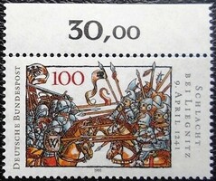 N1511sz / 1991 Germany the 750th Anniversary of the Battle of Liegnitz stamp postal clear curved edge total number