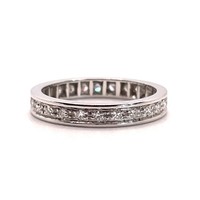 White gold ethernity ring with diamonds