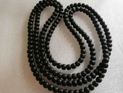 Sold out!!! Long (110 cm) wooden string of black beads