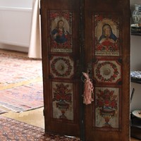19th century Austrian folk kelengye cabinet door / 19th c. Austrian marriage cupboard doors