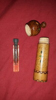 Régi bolgár BULGÁRIA rózsaolaj /parfüm festett égetett dísztartóban a képek szerint 3.