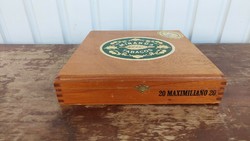 Wooden cigar box with cigar cutters