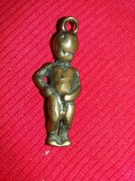 Antique mannequin pissing copper peeing boy keychain ornament condition according to the pictures