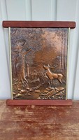 Copper mural with deer