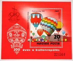 B162 / 1982 200-year-old balloon flying block postal cleaner