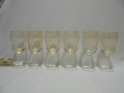 Six stemmed glasses, goblet - together