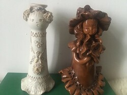 Győrbíró enikó finger pál ceramic figurines 2 pcs.