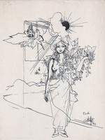 Németh endre - fairy 28 x 21 cm ink, paper 1969
