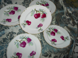 5 antique cherry patterned cake plates - the price refers to 5 pieces
