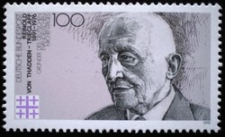 N1556 / 1991 Germany reinod von thadden-trieglaff, church person stamp postal officer