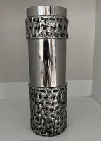German brutalist steel vase, 1970-1979