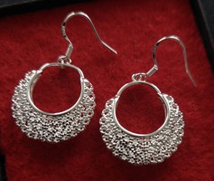 Silver-plated, elegant women's earrings