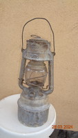 Kerosene lamp, storm lamp, made in Germany, transparent feuerhand, with Jena glass