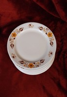 10 lowland panni pattern (orange-brown) small plates with flowers