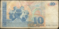 D - 172 -  Külföldi bankjegyek: Macedónia 1993  10 dínár