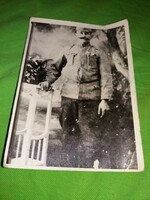 Antique 1914. Sándor I.Vh. Lehoczky Hungarian soldier full-length photo enlarged 19x14 cm, according to the pictures