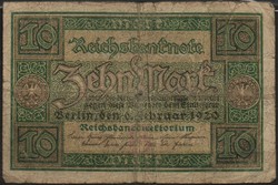 D - 178 - foreign banknotes: Germany 1920 10 marks