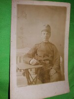 Antik I. VH. magyar katona félalakos fotó, képeslap - képeslap méret a képek szerint