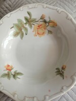 Zsolnay sárga rózsás gyönyörű  mély tányér