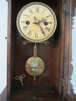 Spring-loaded, working wall clock for sale 65cm--gustav becker 1-day movement