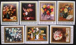 S3183-9 / 1977 paintings - still lifes of flowers stamp set post clear