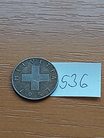 Switzerland 2 rappen 1957 bronze 536