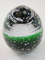 Murano bubble bottle leaf weight