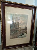 Landscape with sheep - xx. Early century print