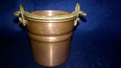 Copper miniature - cauldron, konder 2. - Shelf decoration or dollhouse accessory