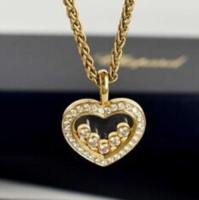 Original chopard happy gold pendant with diamonds