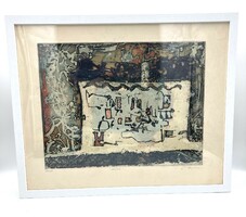 Lawrence Heyman (1932-2020): maison, 1960s - numbered, signed, etching, aquatint print