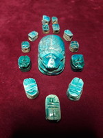 Old scarab ceramic beads