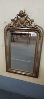 Antique Biedermeier superstructure mirror